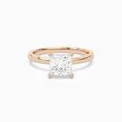 Princess Hidden Halo Crown Clean in 14K Rose Gold main white