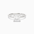 Princess Hidden Halo Crown Clean in 14K White Gold main white