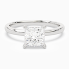 Princess Hidden Halo Crown Clean in 14K White Gold main white