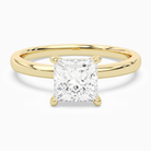 Princess Hidden Halo Crown Clean in 14K Yellow Gold main white