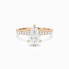 Pear Hidden Halo Crown Pavé in 14K Rose Gold main white