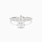 Pear Hidden Halo Crown Pavé in 18K White Gold main white