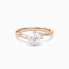 Cushion Bypass Solitaire in 14K Rose Gold main white