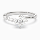 Cushion Bypass Solitaire in Platinum main white