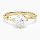 Princess Bypass Solitaire in 14K Yellow Gold main white