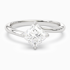 Princess Bypass Solitaire in Platinum main white