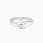 Round Bypass Solitaire in Platinum main white