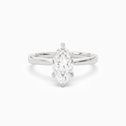 Marquise Tapered Solitaire in Platinum main white