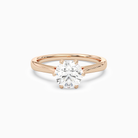 Round Tapered Solitaire in 14K Rose Gold main white