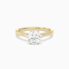 Round Tapered Solitaire in 18K Yellow Gold main white