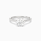 Round Tapered Solitaire in Platinum main white