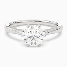 Round Tapered Solitaire in Platinum main white