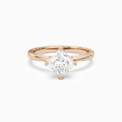 Princess Petal Head Solitaire in 14K Rose Gold main white