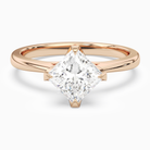 Princess Petal Head Solitaire in 14K Rose Gold main white