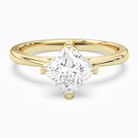 Princess Petal Head Solitaire in 18K Yellow Gold main white