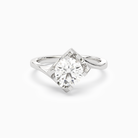 Round Bypass Solitaire in Platinum main white