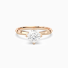 Cushion Solitaire in 14K Rose Gold main white