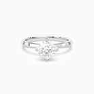 Cushion Solitaire in 14K White Gold main white