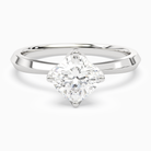 Cushion Solitaire in 14K White Gold main white