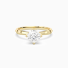 Cushion Solitaire in 18K Yellow Gold main white