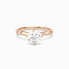 Round Solitaire in 14K Rose Gold main white