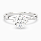 Round Solitaire in 14K White Gold main white