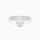 Oval Hidden Halo Accent Six-Prong Pavé in 14K White Gold main white