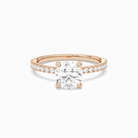 Round Hidden Halo Accent Luxe Pavé in 14K Rose Gold main white