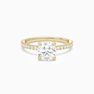 Round Hidden Halo Accent Luxe Pavé in 18K Yellow Gold main white