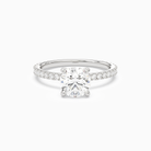 Round Hidden Halo Accent Luxe Pavé in Platinum main white