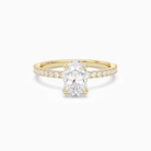 Oval Hidden Halo Accent Pavé in 18K Yellow Gold main white