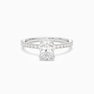 Oval Hidden Halo Accent Pavé in Platinum main white