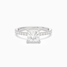 Princess Hidden Halo Accent Pavé in 14K White Gold main white