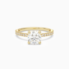 Round Hidden Halo Accent Pavé in 18K Yellow Gold main white