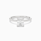 Radiant Hidden Halo Accent Plain in Platinum main white