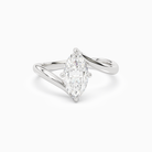 Marquise Open Bypass Solitaire in Platinum main white