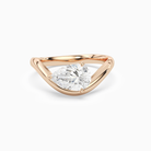 Pear Soft Bypass Solitaire in 14K Rose Gold main white
