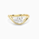 Pear Soft Bypass Solitaire in 18K Yellow Gold main white