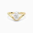 Oval V-Frame Solitaire in 14K Yellow Gold main white