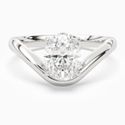 Oval V-Frame Solitaire in Platinum main white