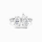 Oval & Marquise Accented Toi Et Moi in 18K White Gold main white