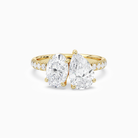 Oval & Pear Accented Toi Et Moi in 18K Yellow Gold main white