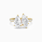 Pear & Marquise Accented Toi Et Moi in 14K Yellow Gold main white
