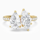 Pear & Marquise Accented Toi Et Moi in 14K Yellow Gold main white