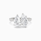 Pear & Marquise Accented Toi Et Moi in 18K White Gold main white