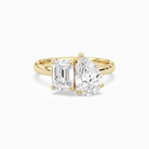 Emerald & Pear Clean Toi Et Moi in 18K Yellow Gold main white