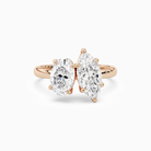 Oval & Marquise Clean Toi Et Moi in 14K Rose Gold main white