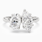 Oval & Marquise Clean Toi Et Moi in 14K White Gold main white