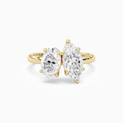 Oval & Marquise Clean Toi Et Moi in 14K Yellow Gold main white