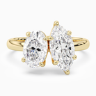 Oval & Marquise Clean Toi Et Moi in 14K Yellow Gold main white